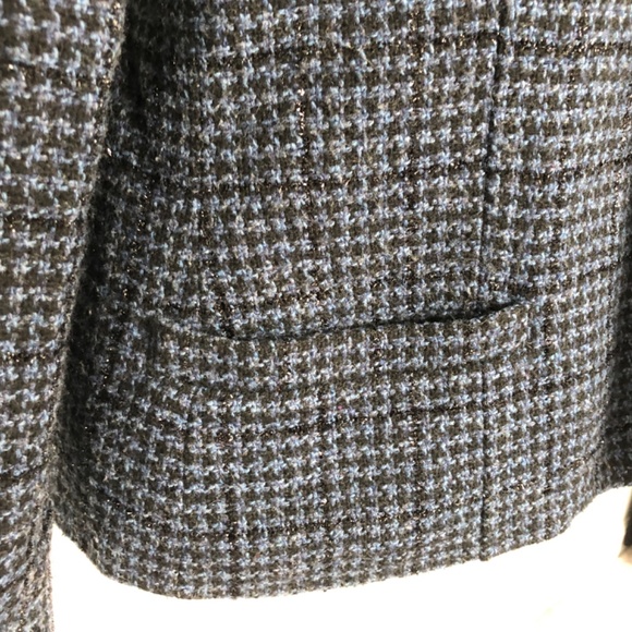Liz Wear Vintage Navy Black Houndstooth Jacket/Blazer - Picture 2 of 15